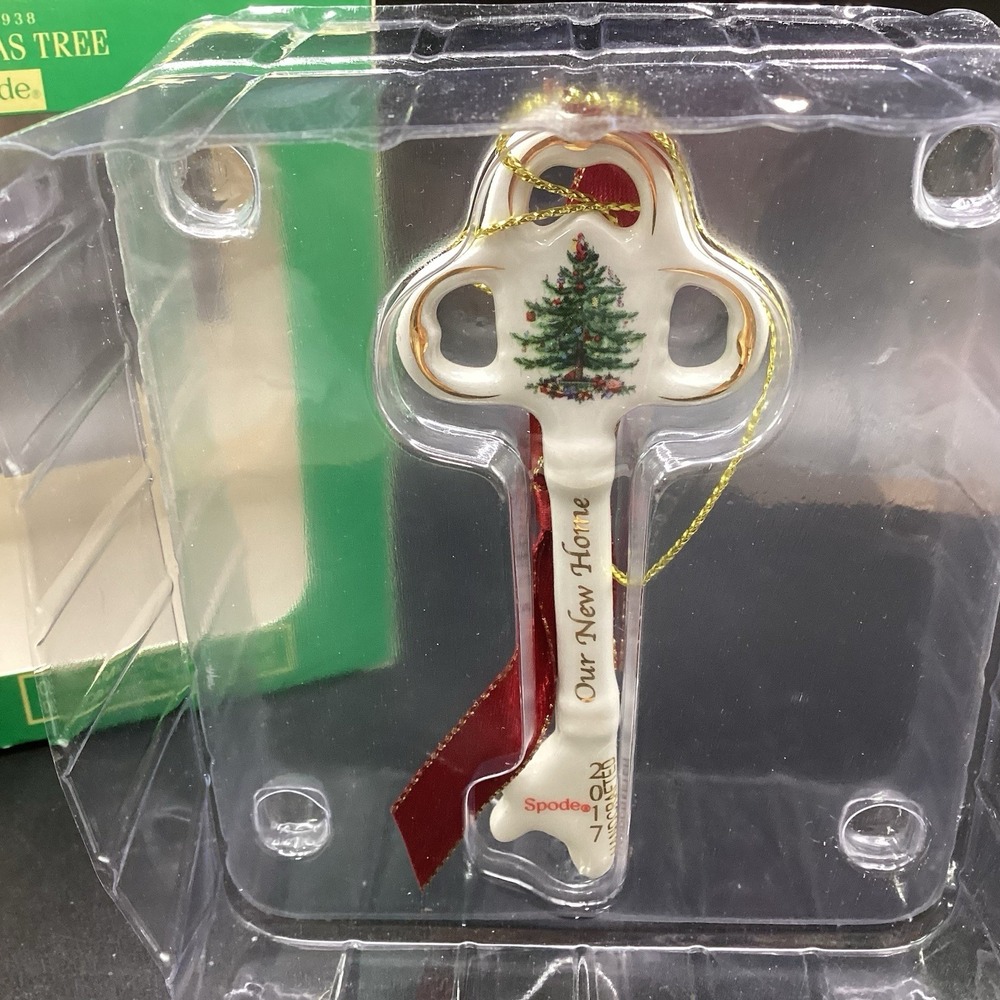 Spode Christmas Ornament - "Our New Home"-Key - In Original Box - Holiday Decor